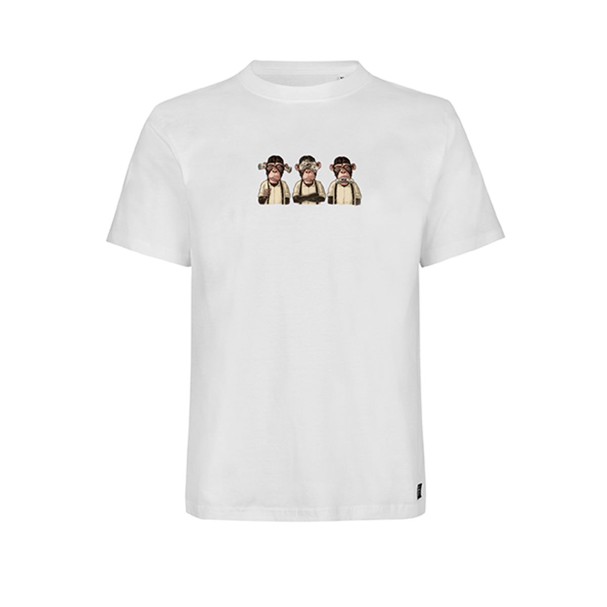 MONKEY BUSINESS T-Shirt Front Print White