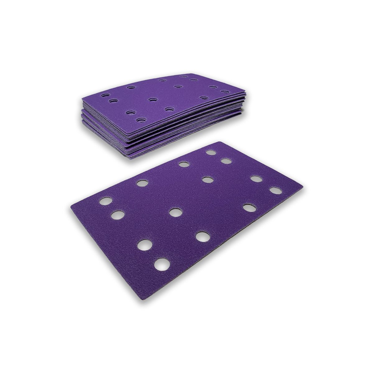 80x133mm Sandpapir i ark 25 stk. - Cool Violet Korn P80