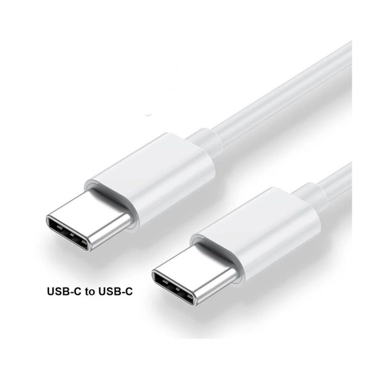 USB-C til USB-C kabel - Power Delivery (USB-PD) Hvid Gummi - 200 cm (100W USB-PD)