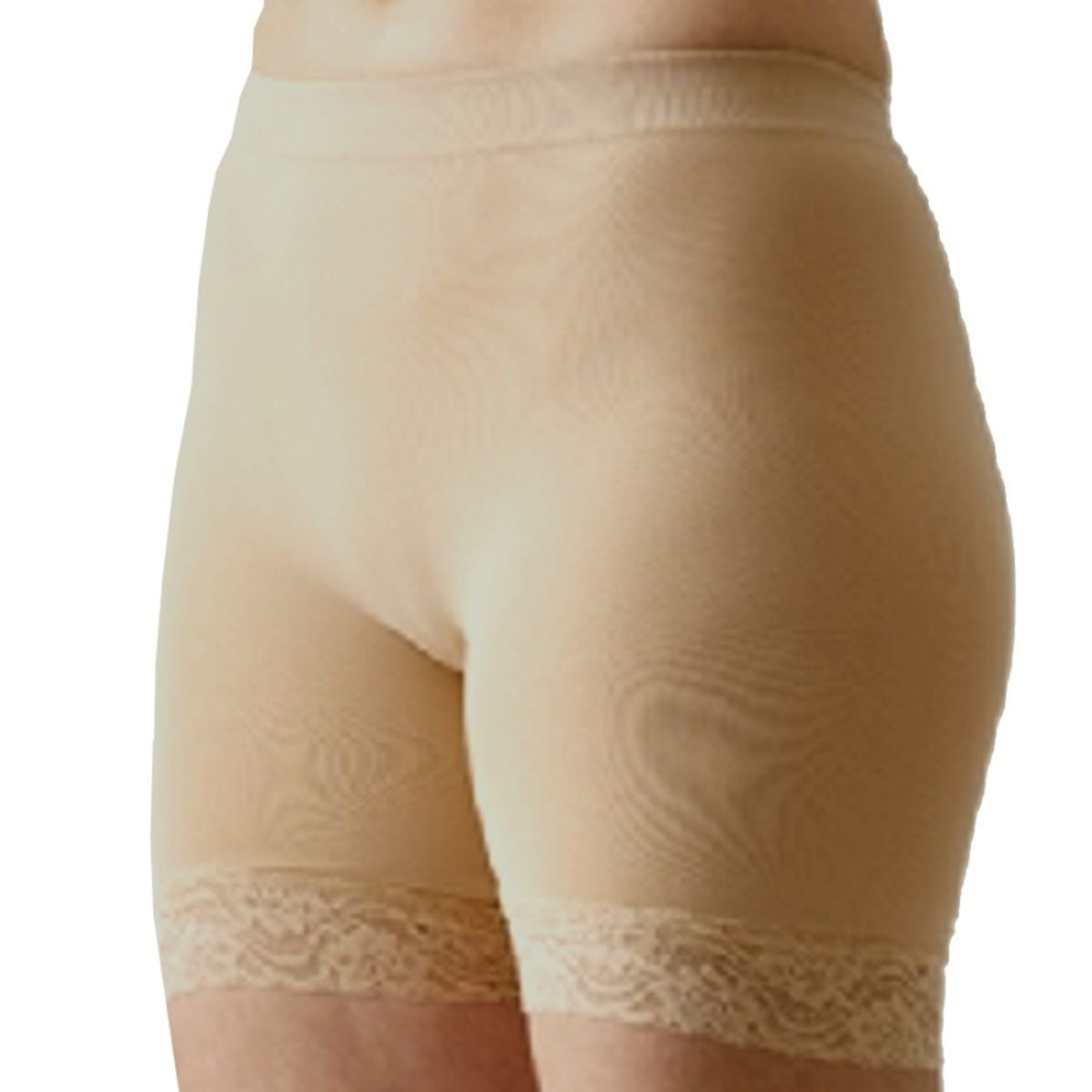 Plus size shorts med blonde i Nude - Festival501000