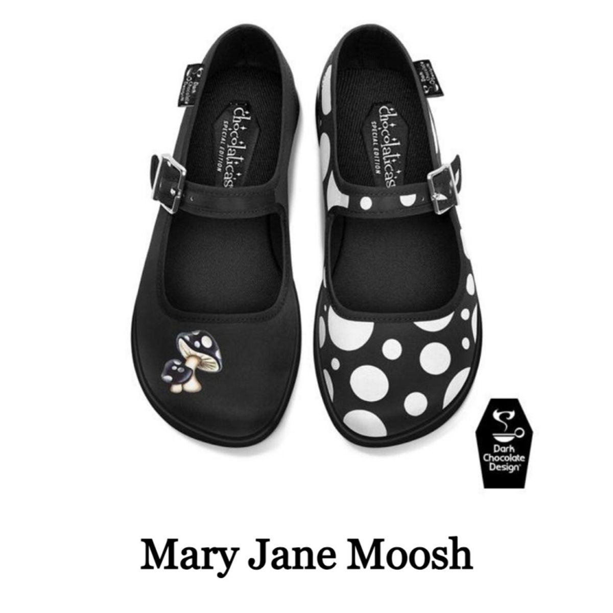 Black Moosh Mary Jane Sko