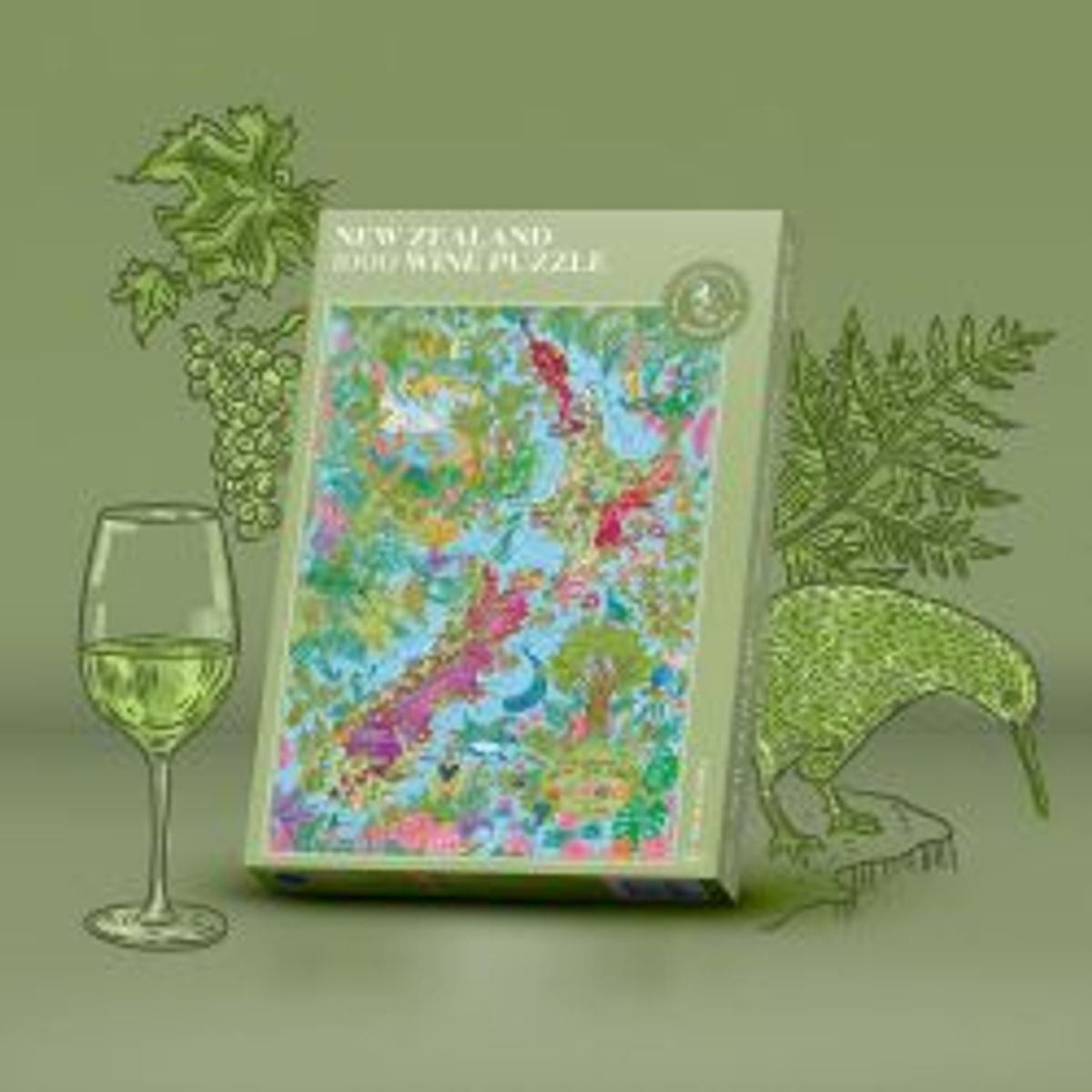 Water & Wines Wine Puzzle - New Zealand - Puslespil