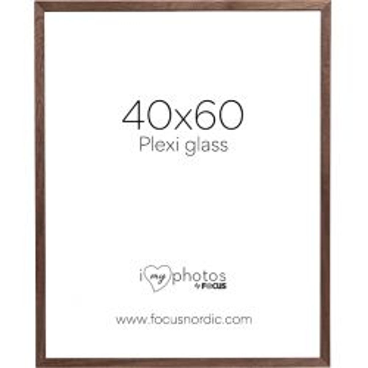 Focus Soul Walnut veneer 40X60 Plexi - Ramme