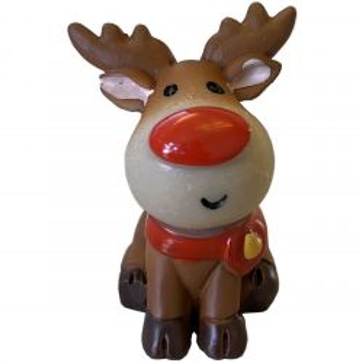 Muto Jule Minifigur 3 Cm - Rensdyr Rudolf Med Gevir - Dekoration