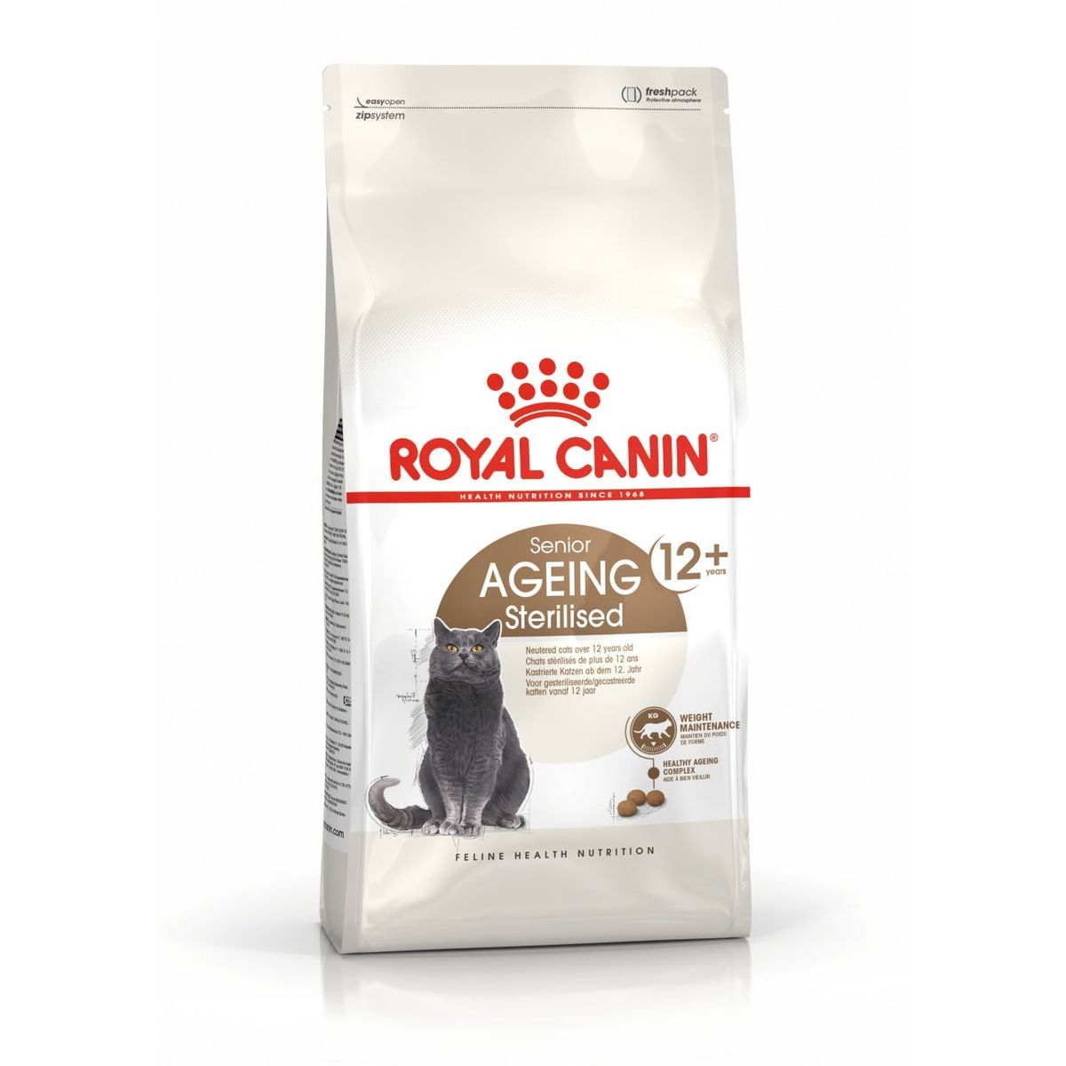 Royal Canin Ageint 12+ Sterilised. Til steriliserede/kastrerede katte over 12 år