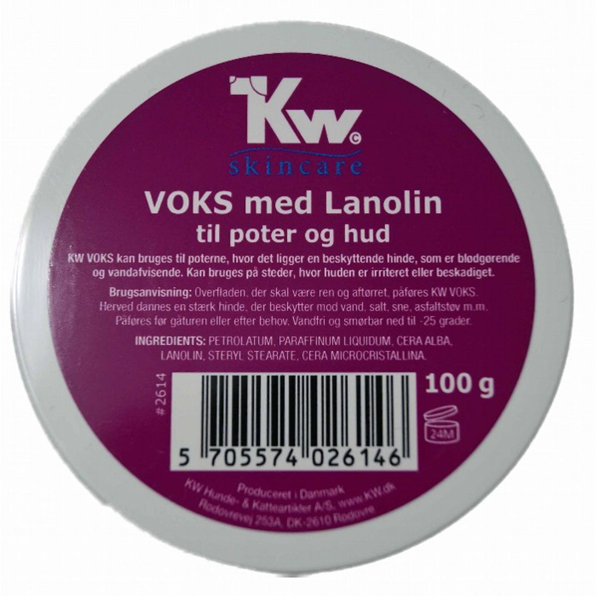 KW Voks med lanolin. Til poter og hud.