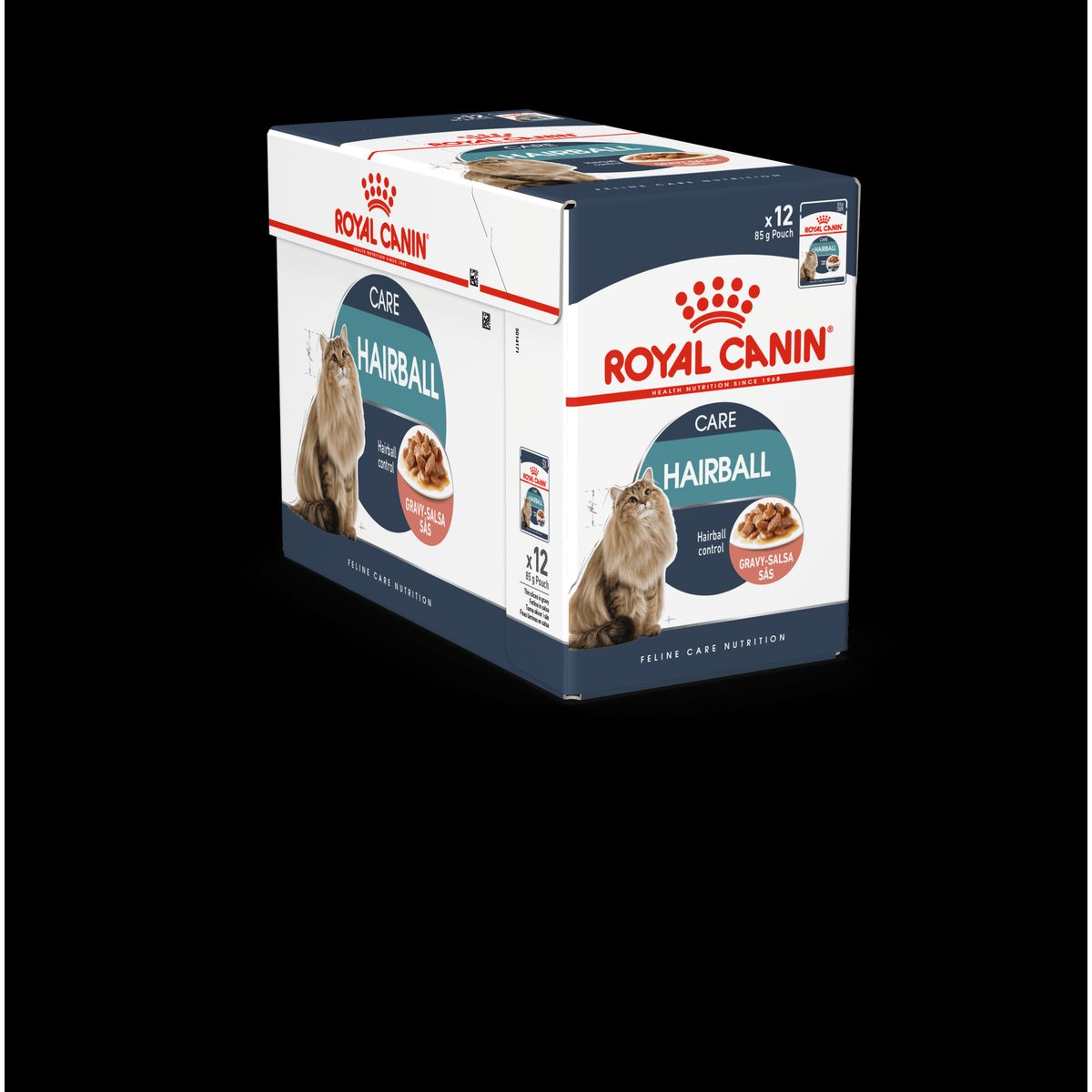 Royal Canin Hairball Care Gravy. Vådfoder. Til kat over 1år med tendens til hårboller. 12x85g