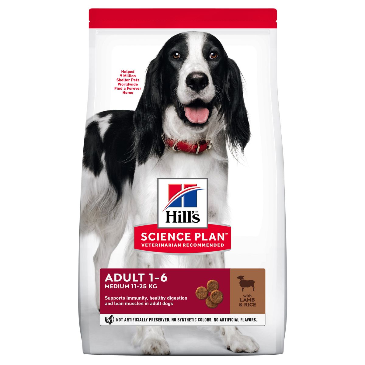 Hill's Science Plan Adult. Medium Breed. Lam&Ris.