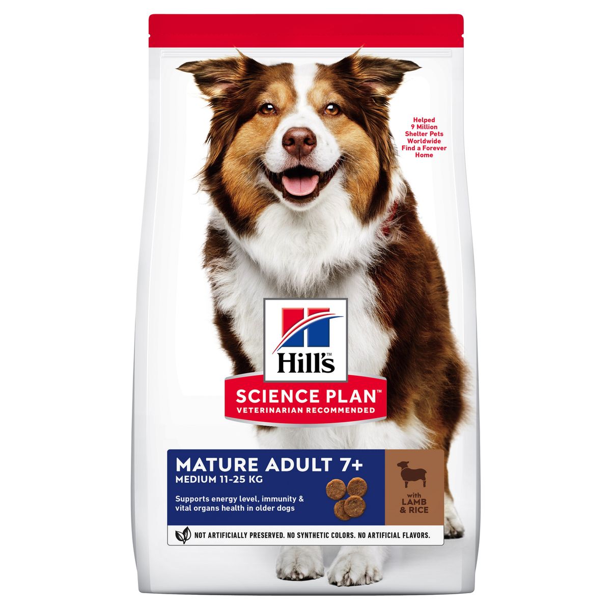 Hill's Science Plan Mature Adult 7+ Medium Breed. Lam&Ris. 12kg.