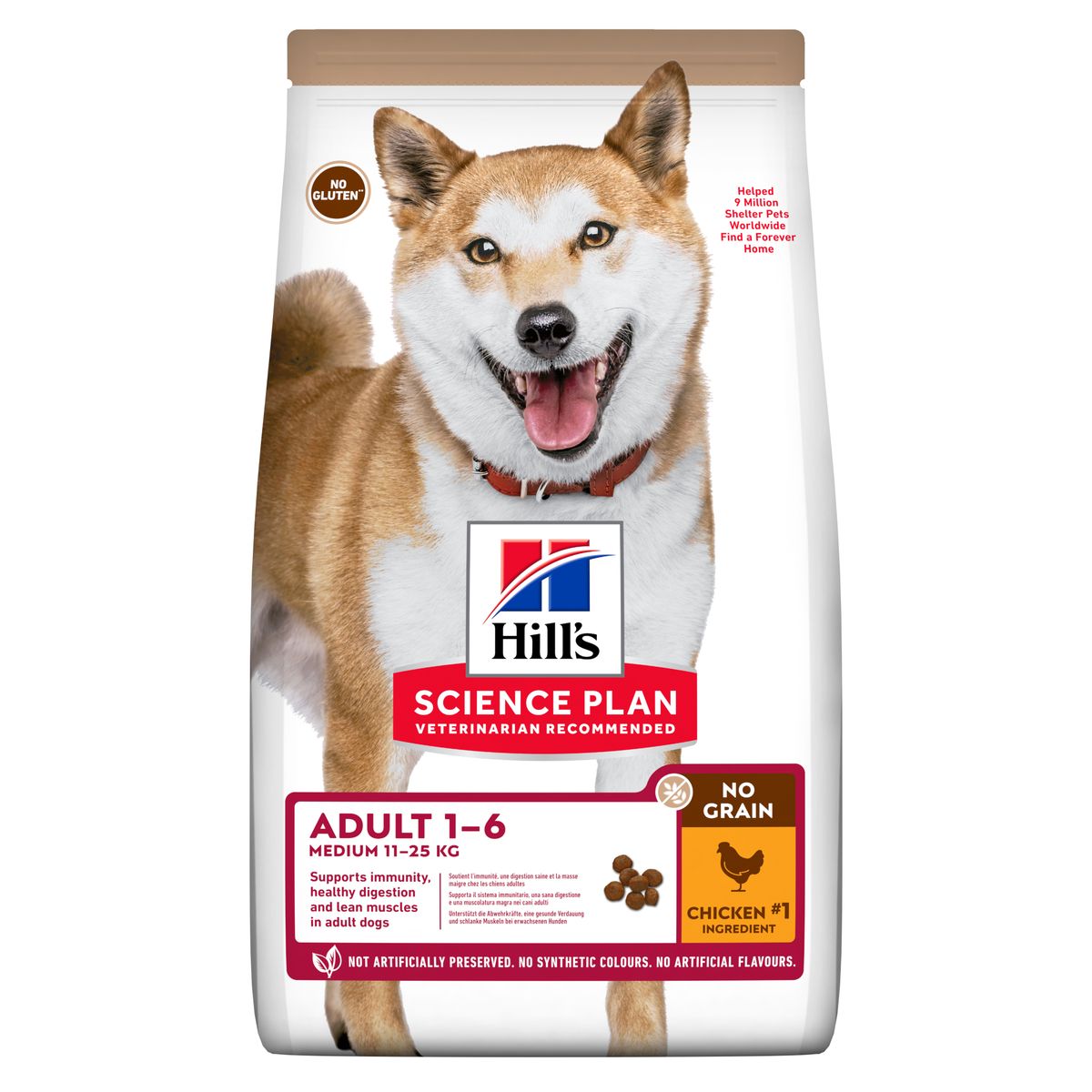 Hill's Science Plan&trade; Adult Medium Breed. No Grain. Chicken. 12kg