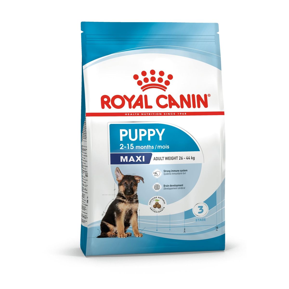 Royal Canin Maxi Puppy. Op til 15 måneder. Voksenvægt 26-44kg