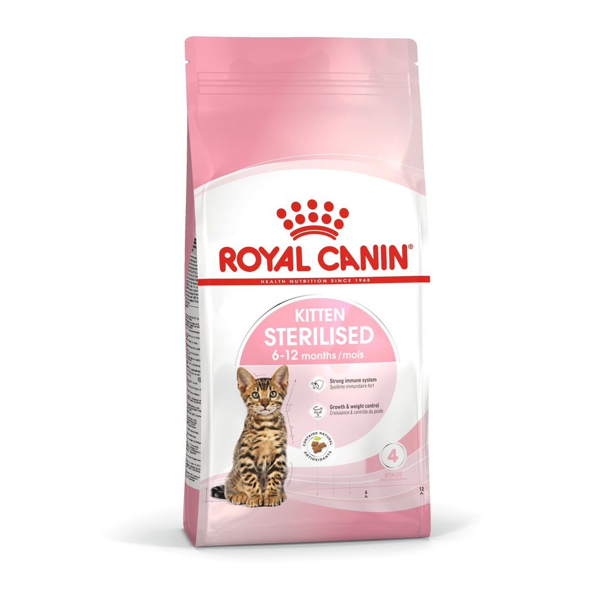 Royal Canin Kitten Sterilised til steriliserede/kastrerede killinger op til 12 måneder. 2kg.