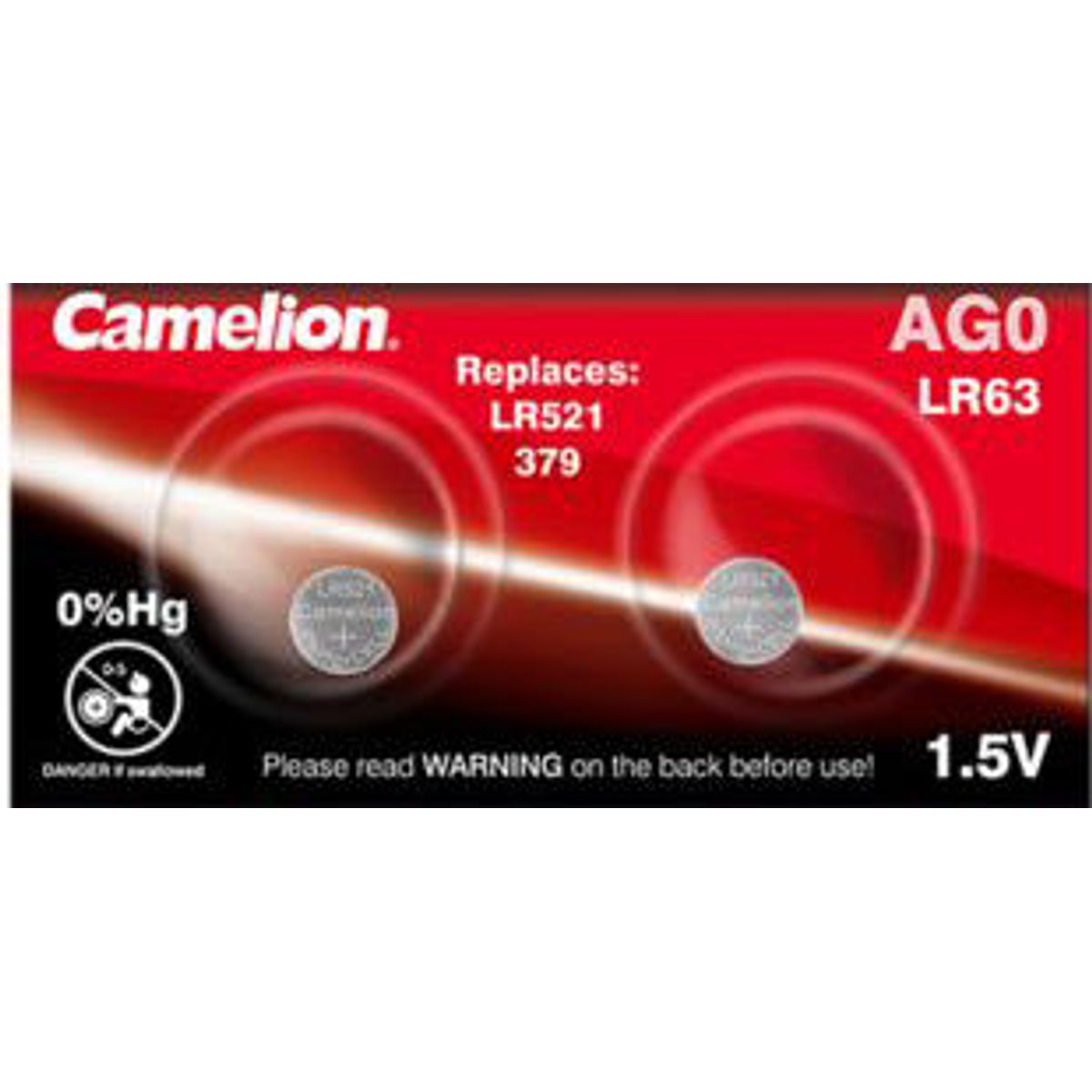 Camelion AG0/LR63 Alkaline, 2-pak