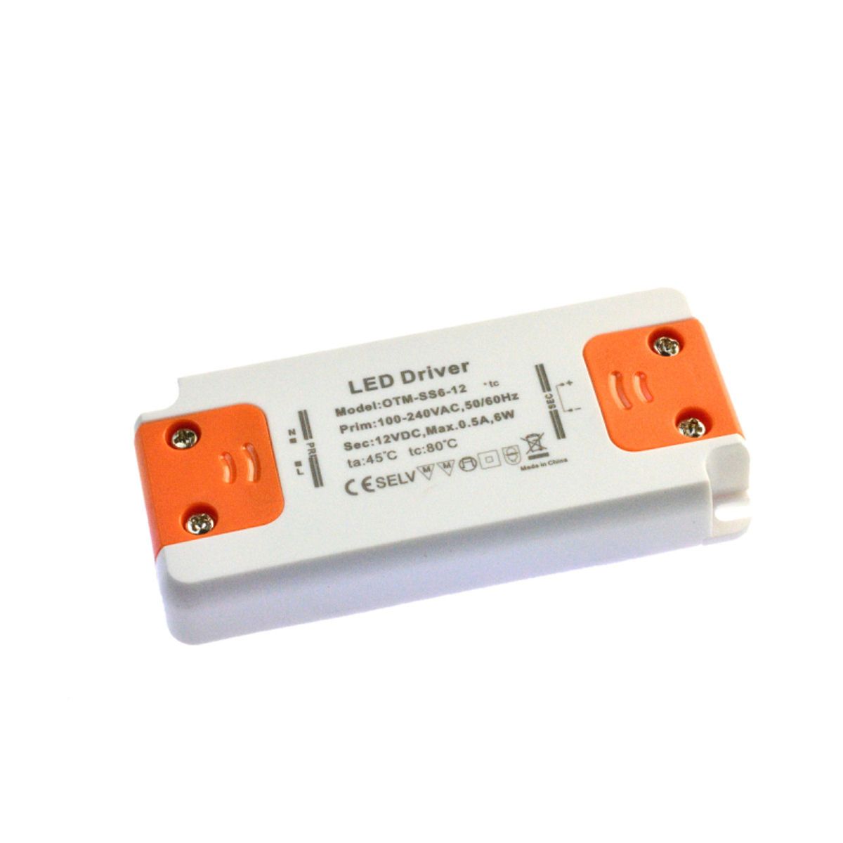 OTM 12V DC LED Driver, 6 Watt