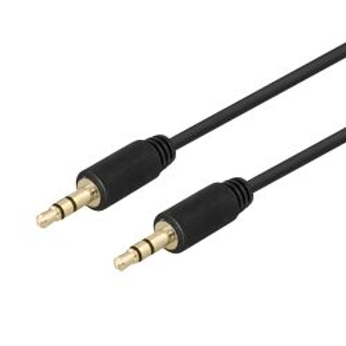 Deltaco Audio Cable, 3.5mm, Gold-plated, 5m, Black - Ledning