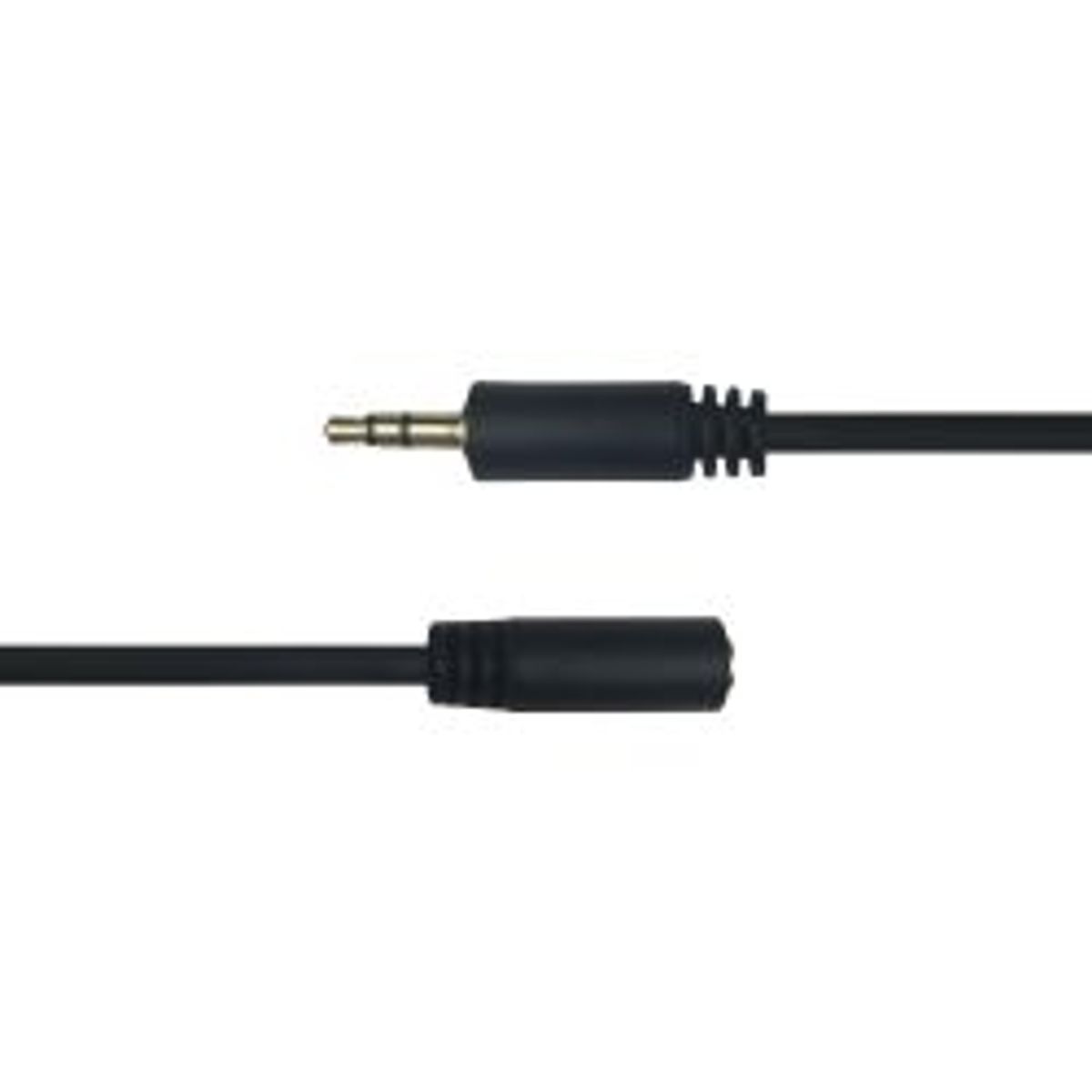 Deltaco Audio Cable, 3.5mm, Gold-plated, 1m, Black - Ledning