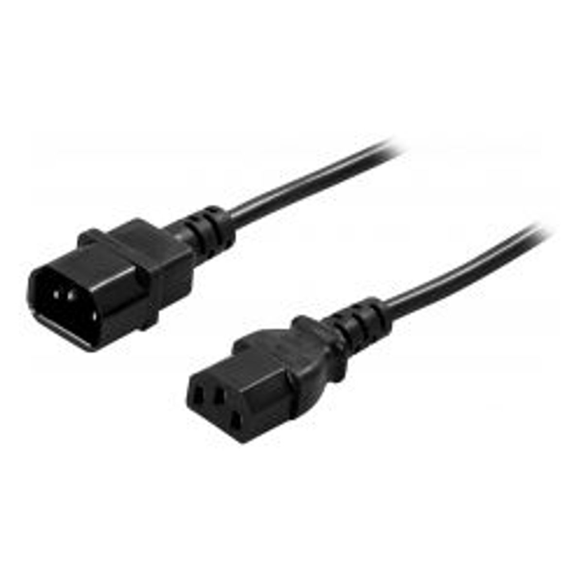 Deltaco Extension Cable, Pc & Display Straight Iec C13-iec C14, 0.5m - Ledning