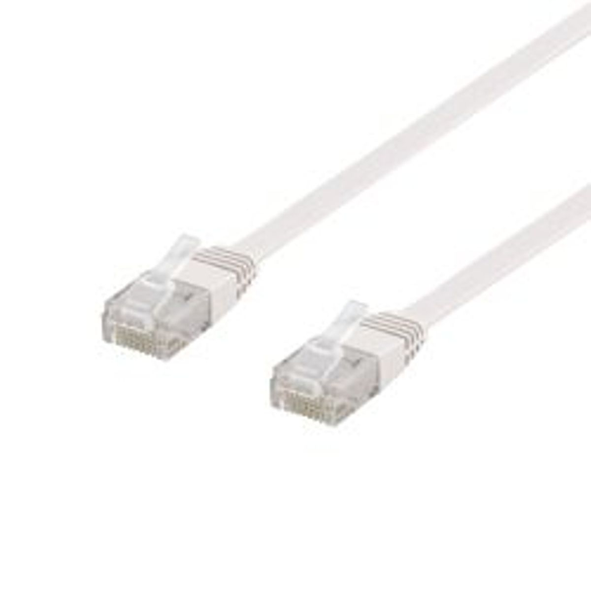 Deltaco U/utp Cat6 Patch Cable, Flat, 3m, 250mhz, White - Ledning