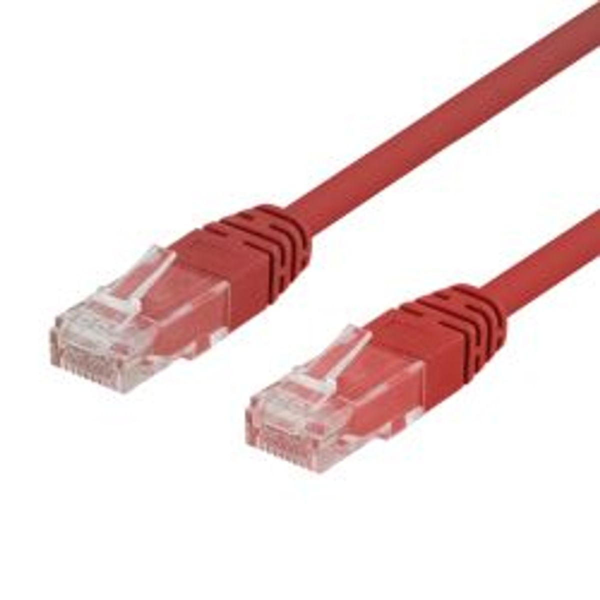 Deltaco U/utp Cat6 Patch Cable, Lszh, 0.3m, Red - Ledning