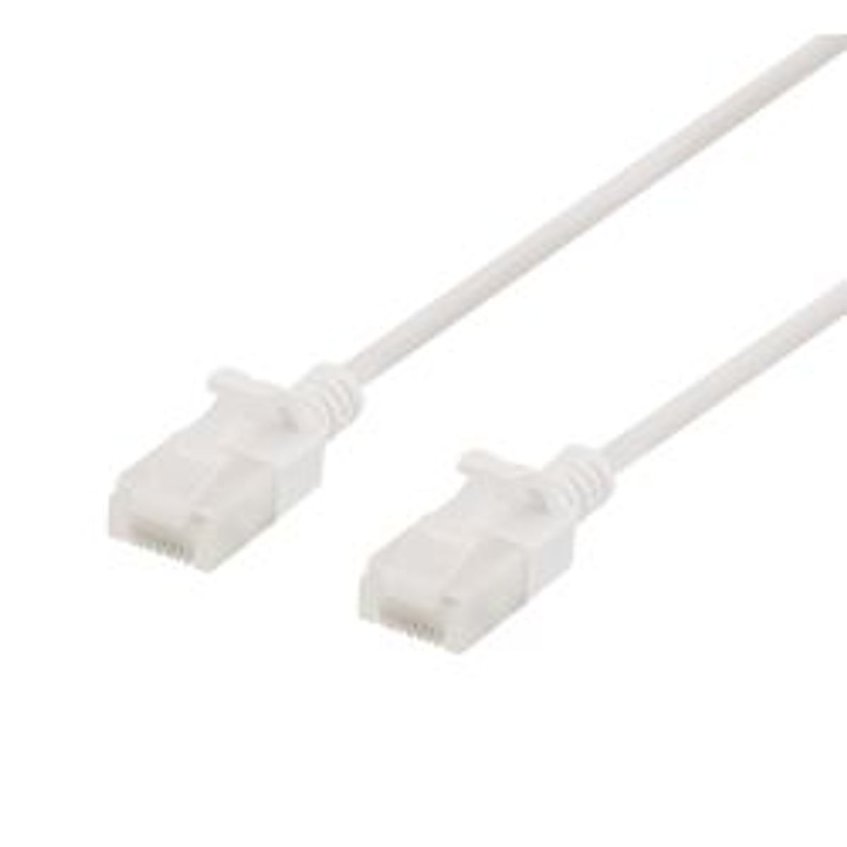 Deltaco U/utp Cat6a Patch Cable, Slim, 3.5mm Diameter, 0.5m, White - Ledning