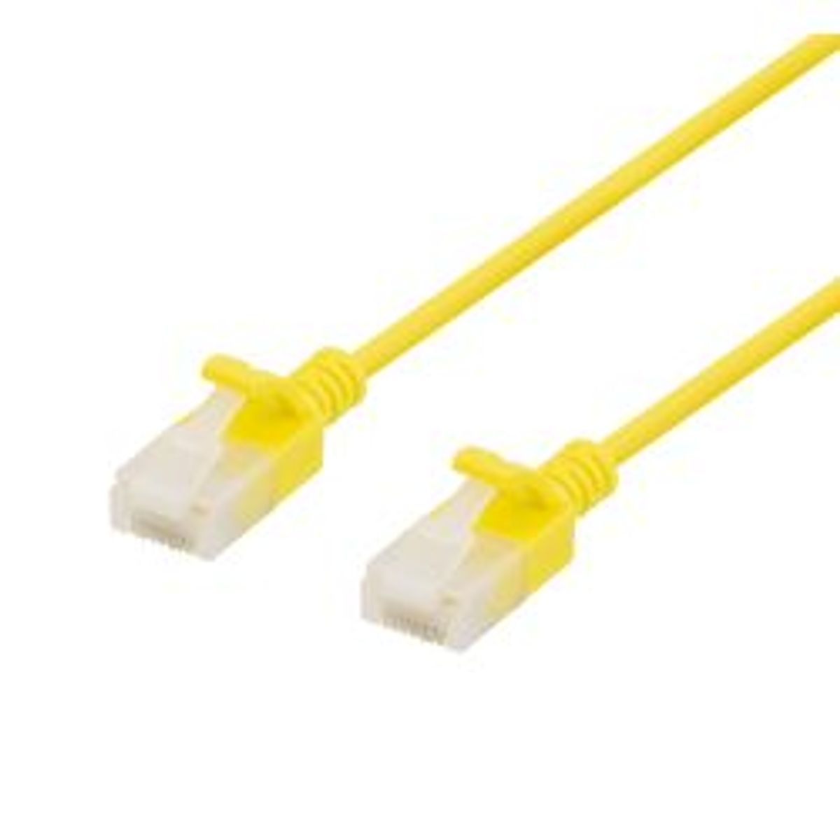 Deltaco U/utp Cat6a Patch Cable, Slim, 3.5mm Diameter, 0,3m, Yellow - Ledning