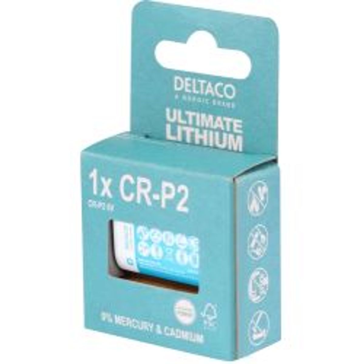 Deltaco Ultimate Lithium Battery, 6v, Cr-p2, 1-pack - Batteri