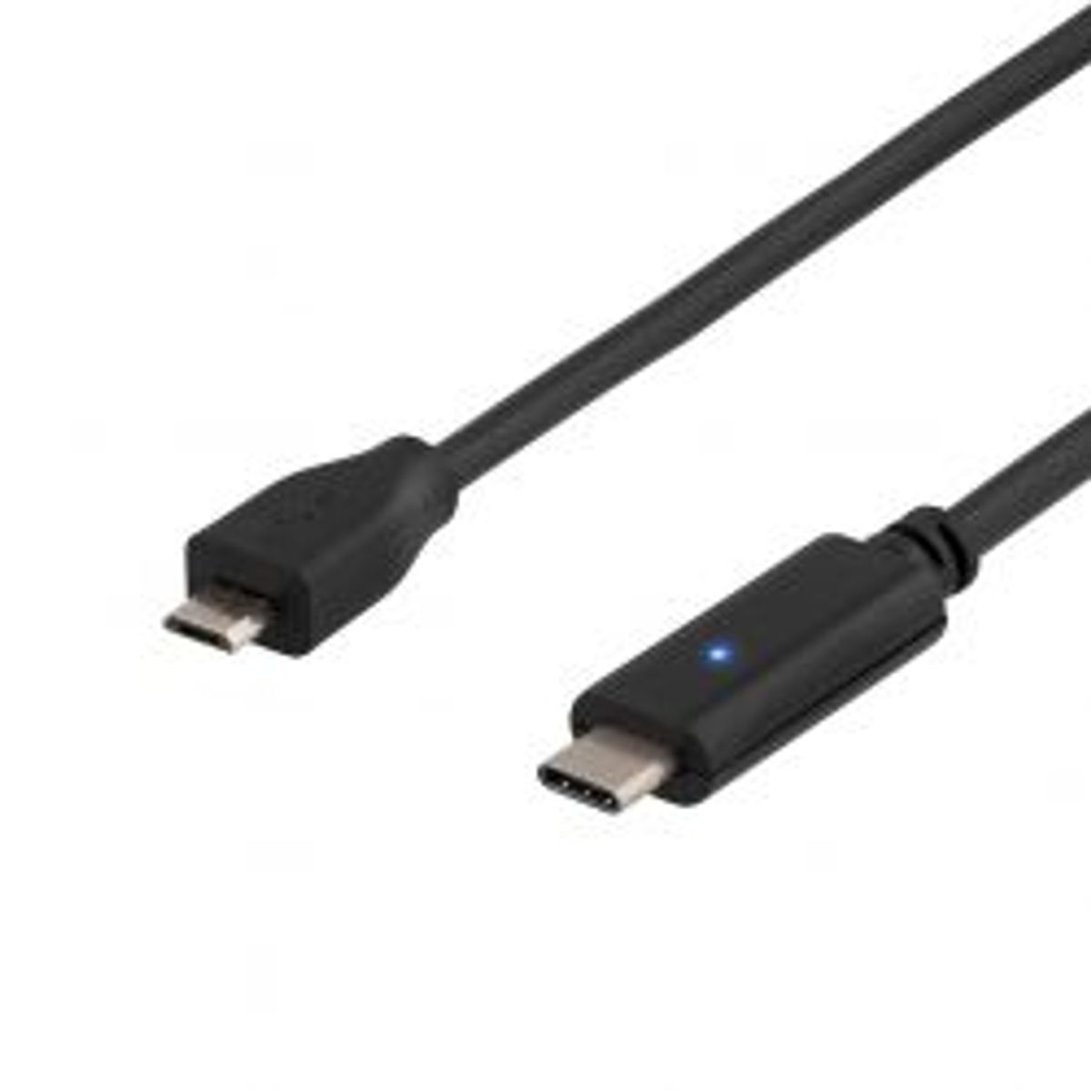 Deltaco Usb 2.0 Cable, Type C M, Type Micro B M, 1m, Black - Ledning