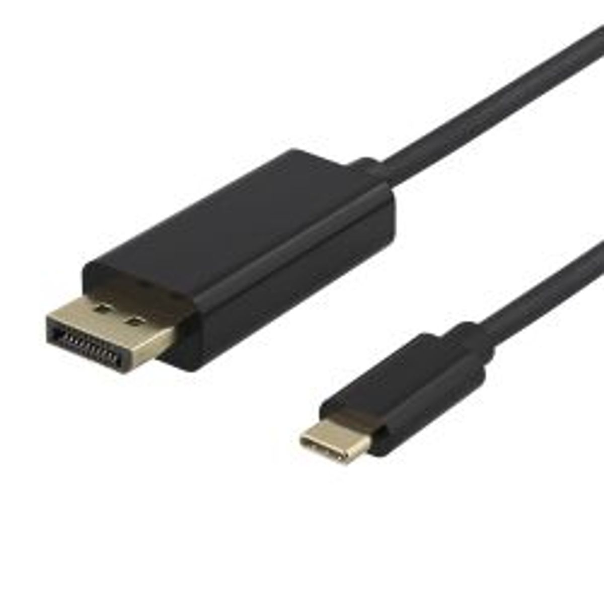 Deltaco Usb-c Till Displayport-kabel, 2m, 4k/60hz, Sort - Ledning