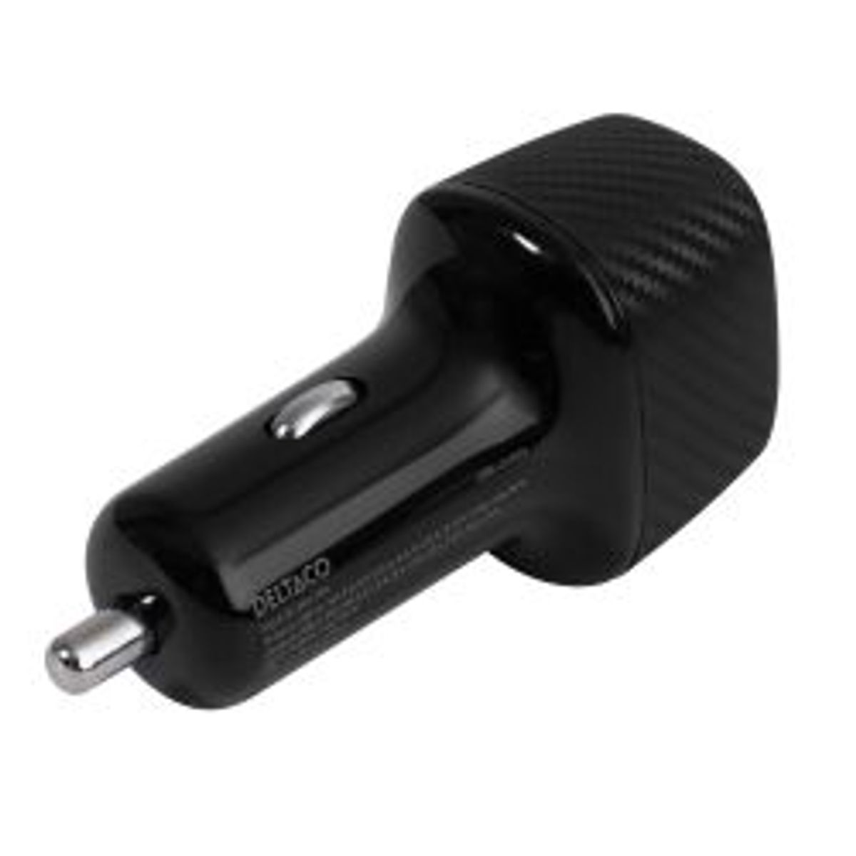 Deltaco Usb Car Charger, 1x Usb-a 18 W, 1x Usb-c Pd 45 W, Total 63 W - Billader