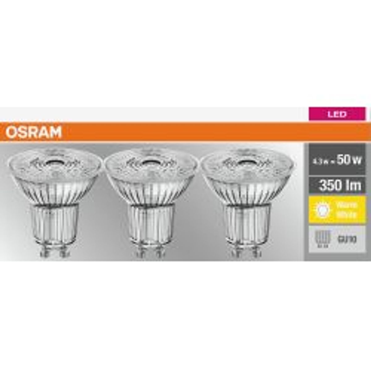 Ledvance Led Par16 50w/827 36 Gu10 - 3 Pak - Pære