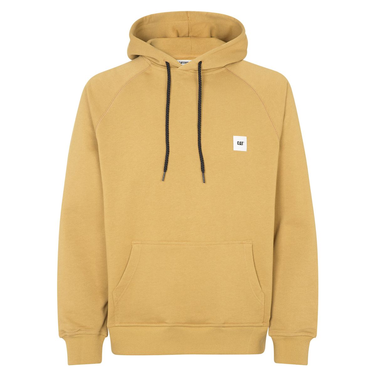 Caterpillar Basic Cat Labeled Hoodie Sand