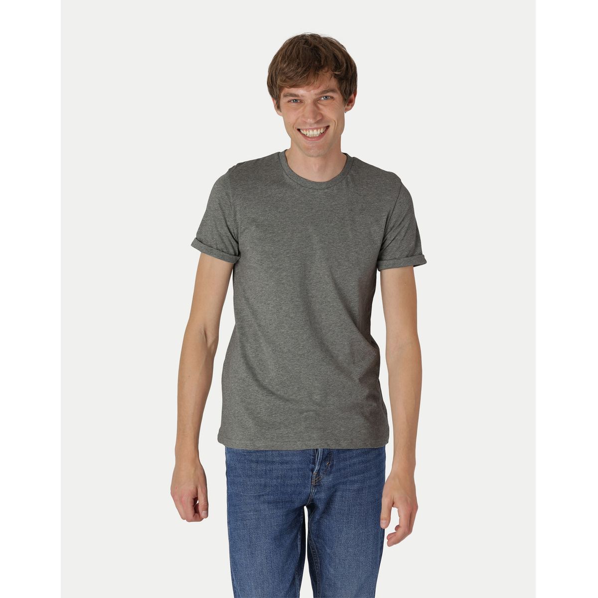 Neutral Roll Up Sleeve T-Shirt Heather Koksgrå