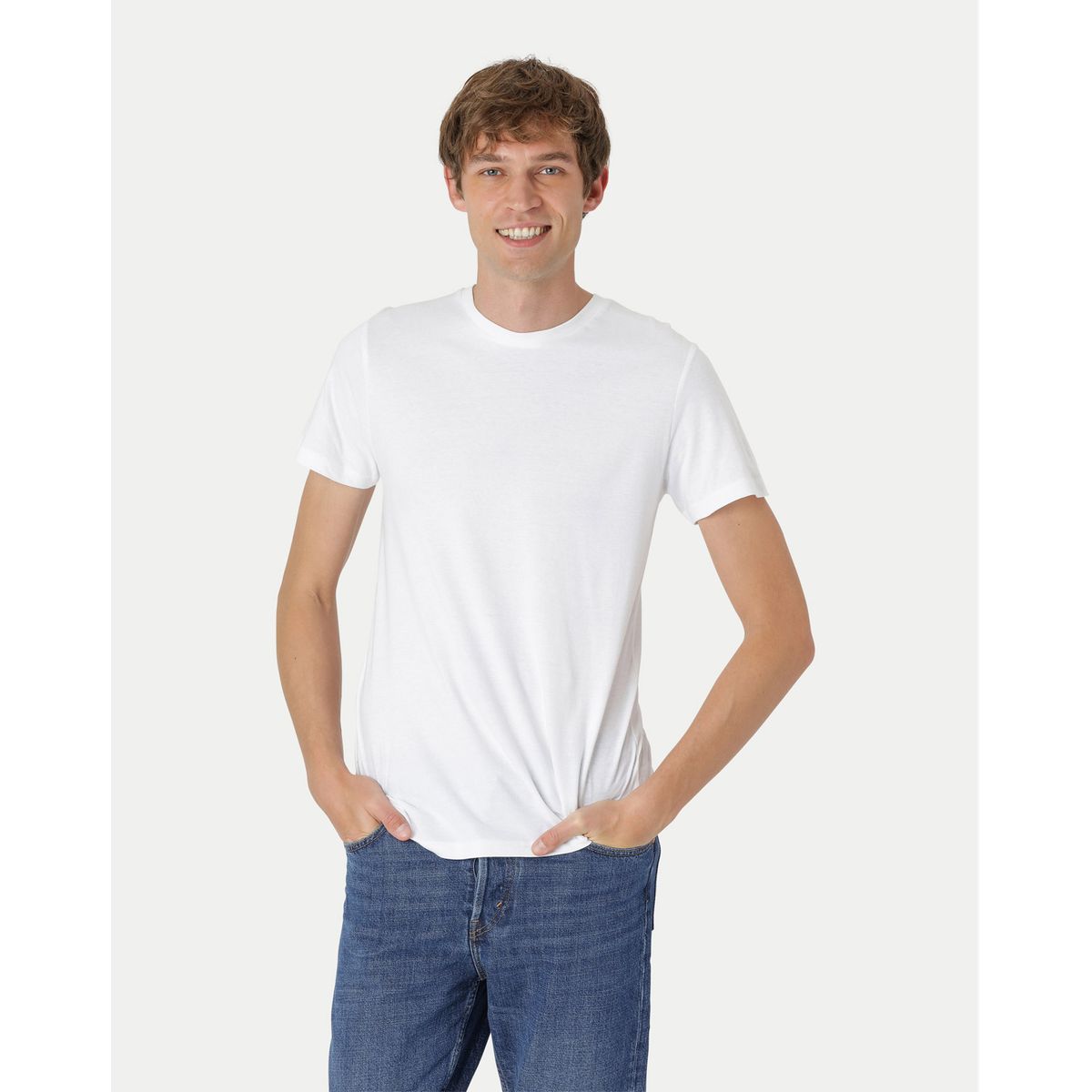 Neutral Fitted T-Shirt Hvid