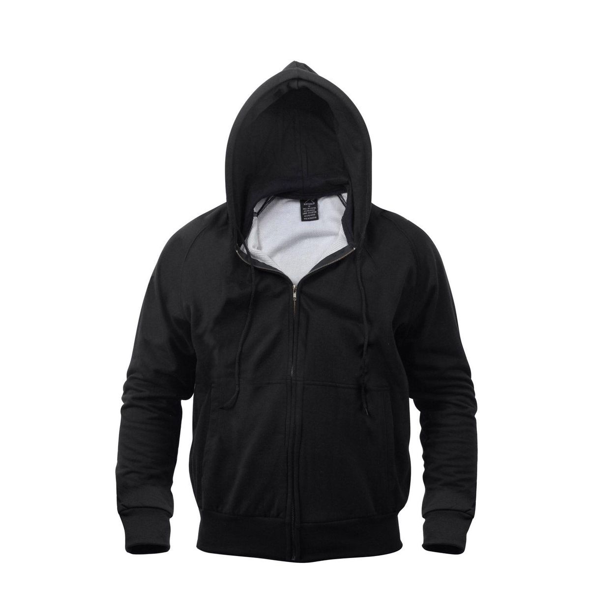 Rothco Hoodie w/ thermal lining and zipper Black