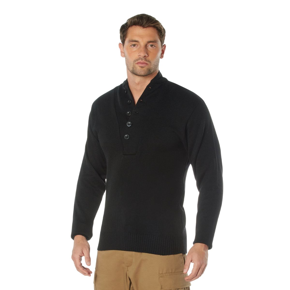 Rothco 5-button US sweater Black