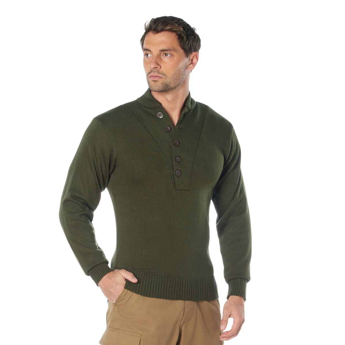 Rothco 5-button US sweater Olive