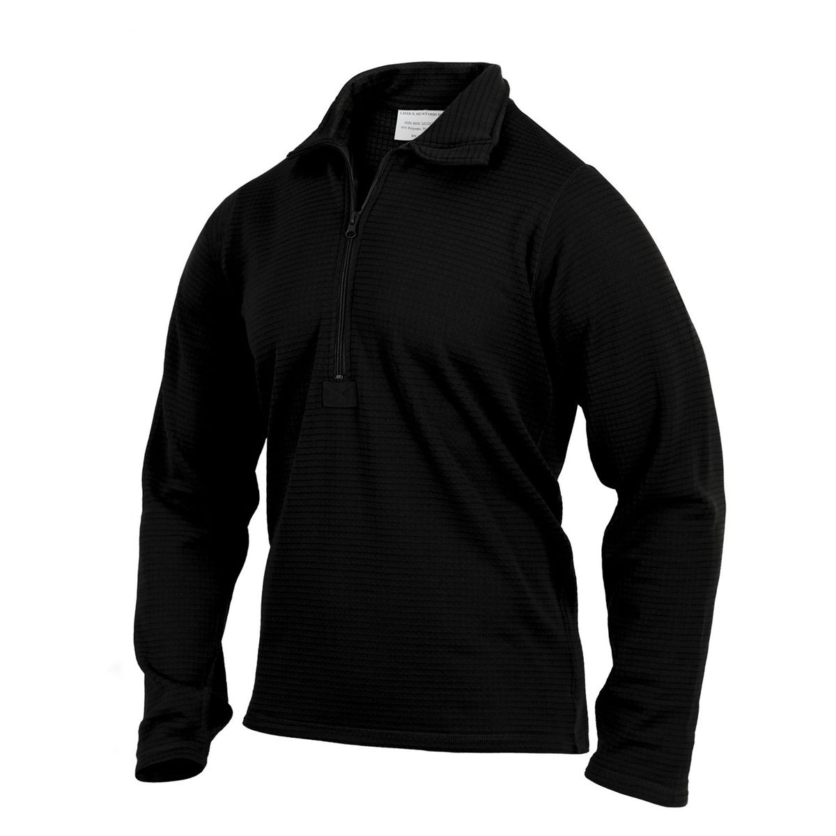 Rothco ECWCS level 2 'warm layer' zipper neck Top Black