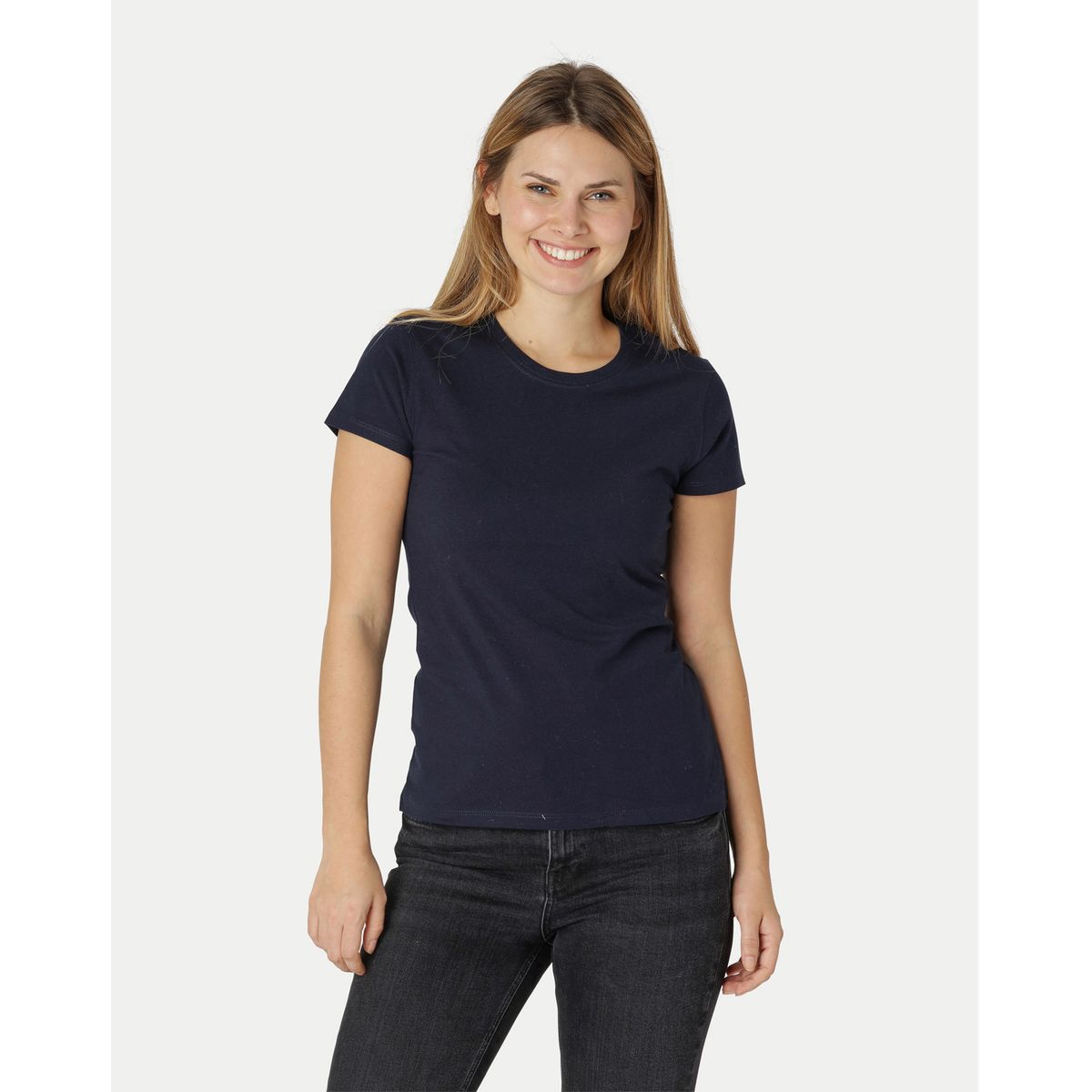 Neutral Dame Klassisk T-Shirt Navy