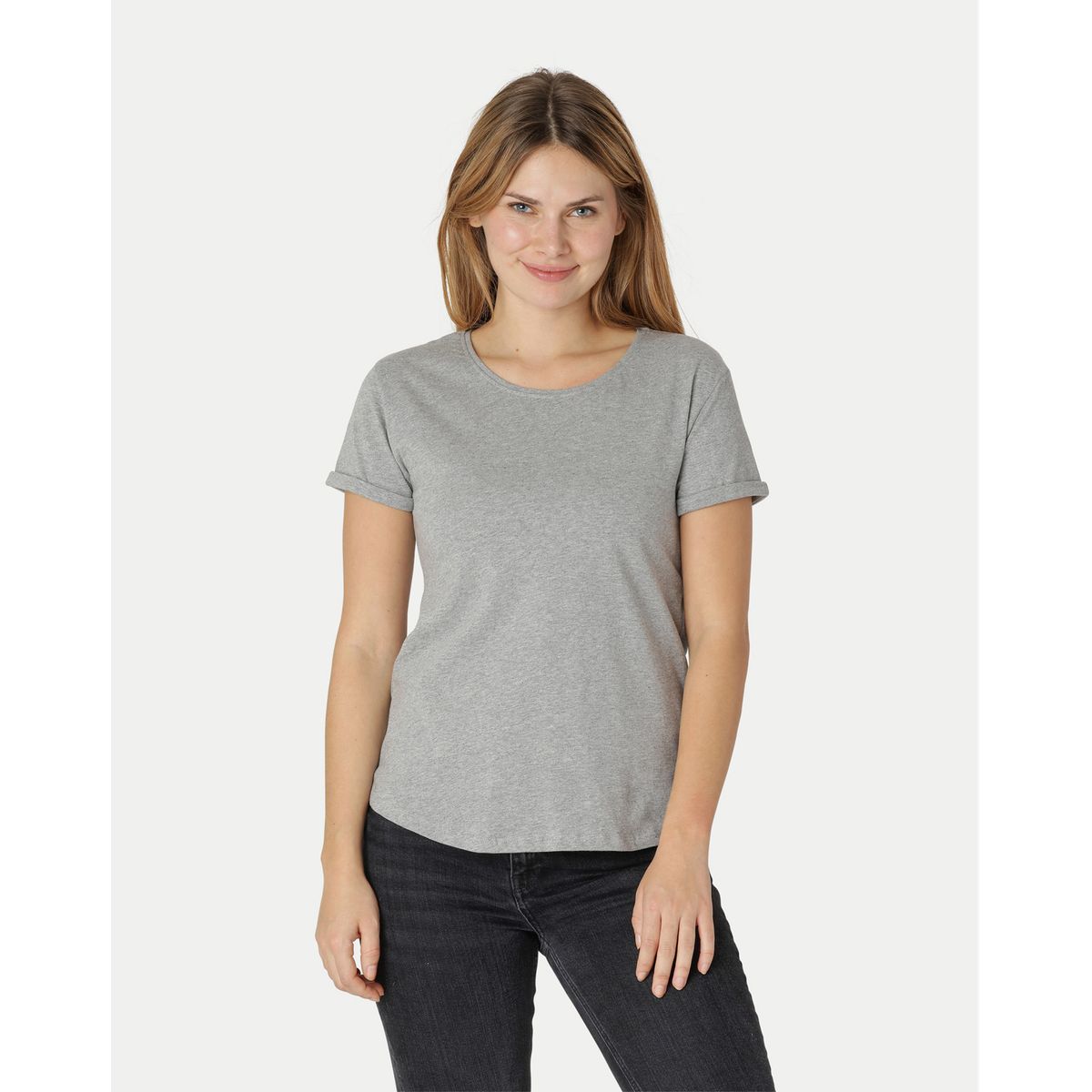 Neutral Organic - Ladies Roll Up Sleeve T-shirt Grey Melange