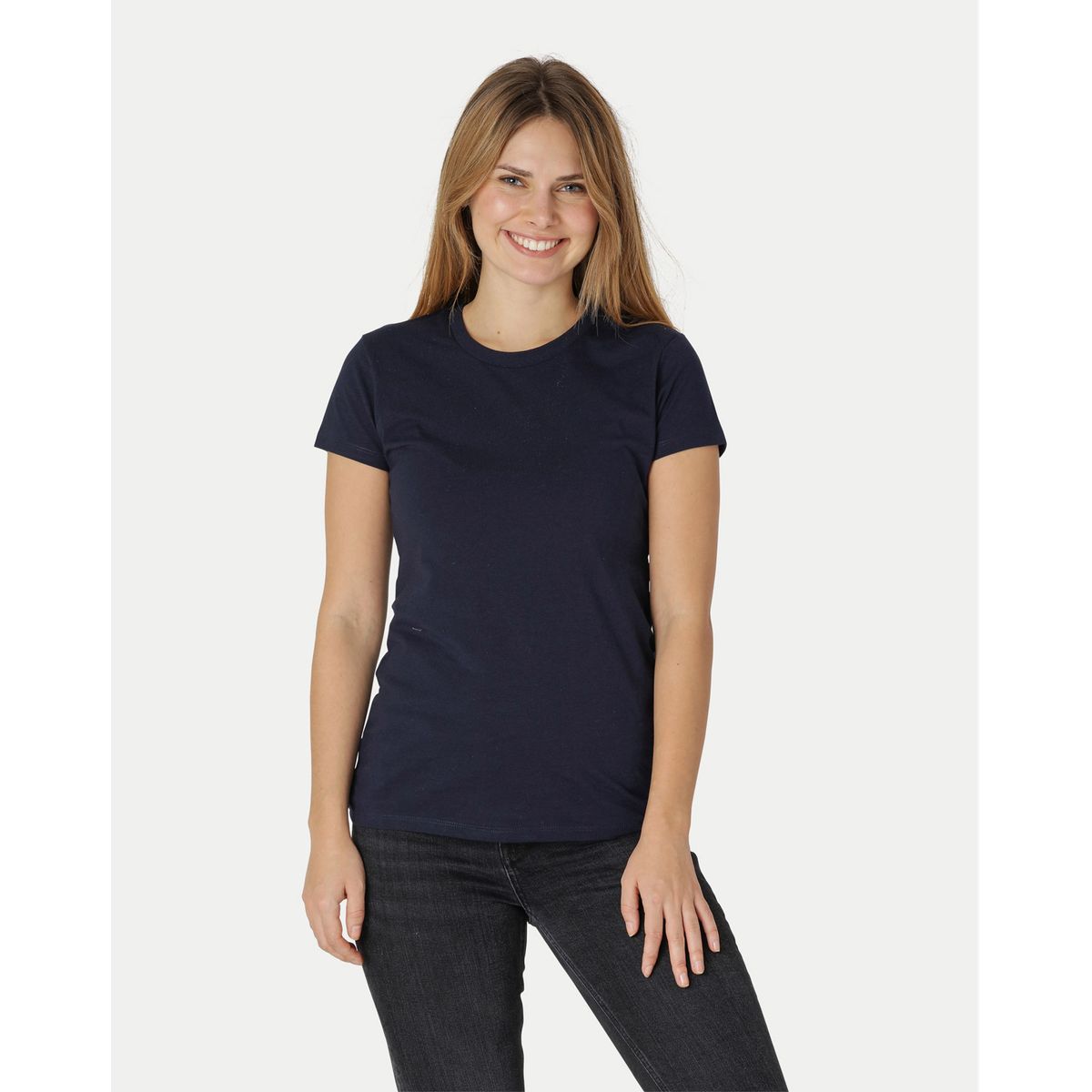 Neutral Dame Fitted T-Shirt Navy