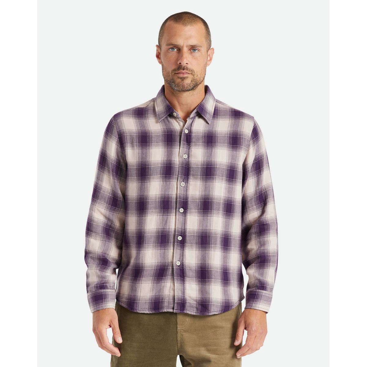 Brixton Bowery SW L/S Flannel Purple