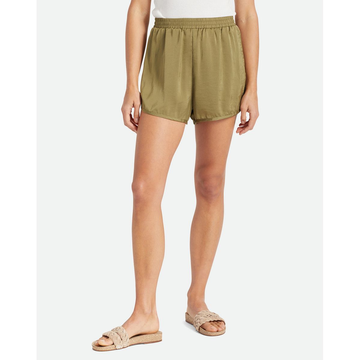 Brixton Flight Runner Shorts Oliven