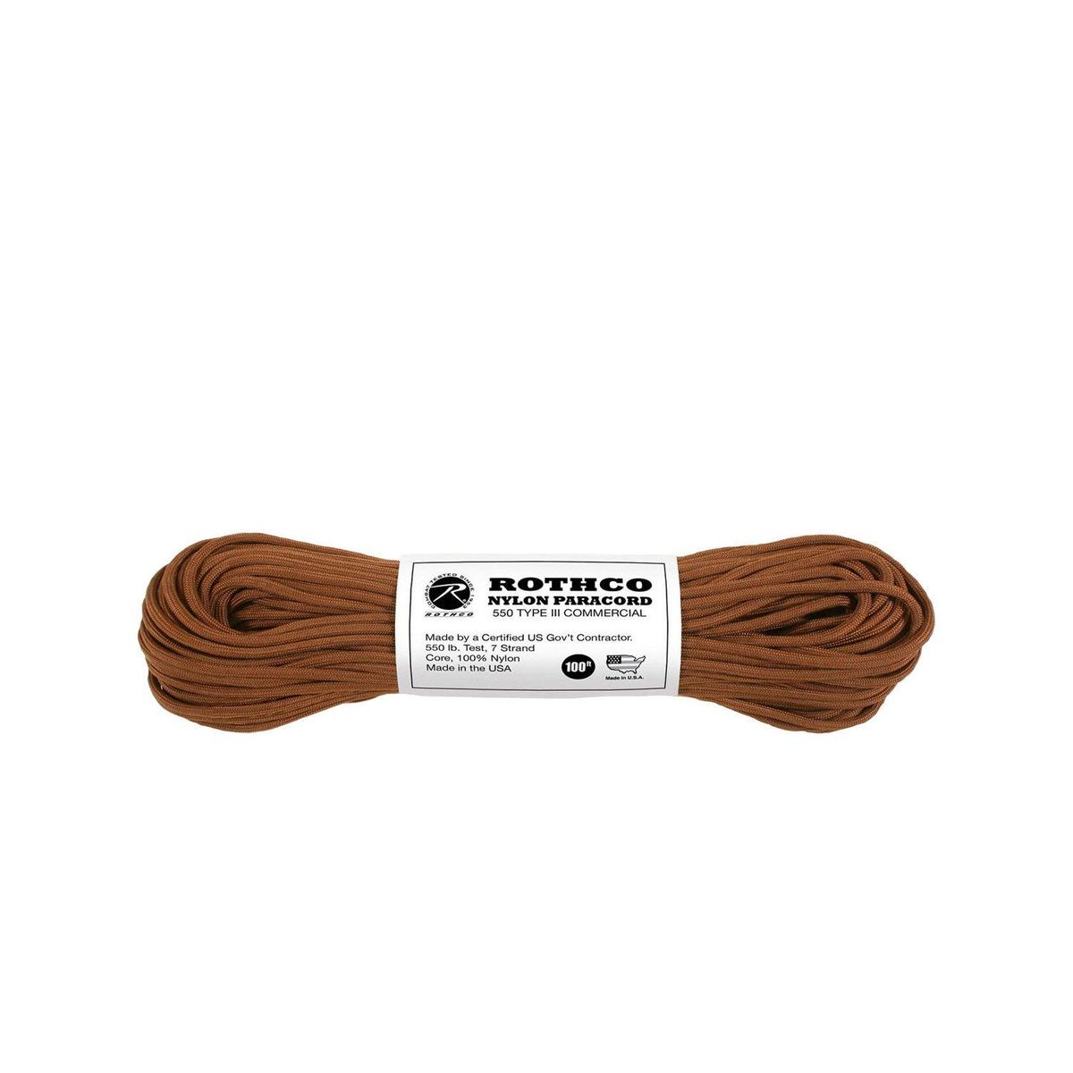 Rothco Paracord Nylon 30m Brun