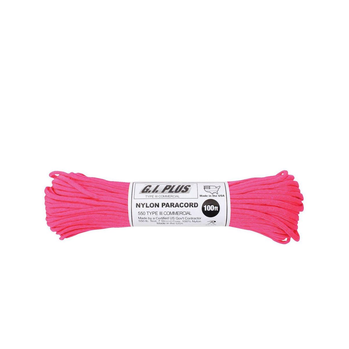 Rothco Paracord Nylon 30m Neon pink