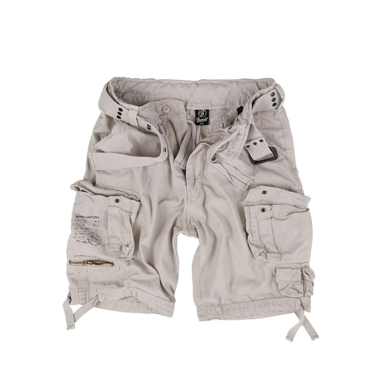 Brandit Savage Vintage Cargo Shorts Old White