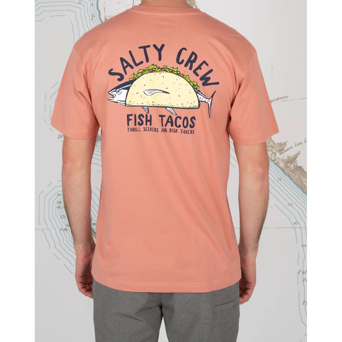 Salty Crew Baja Fresh Premium Kortærmet T-Shirt Coral