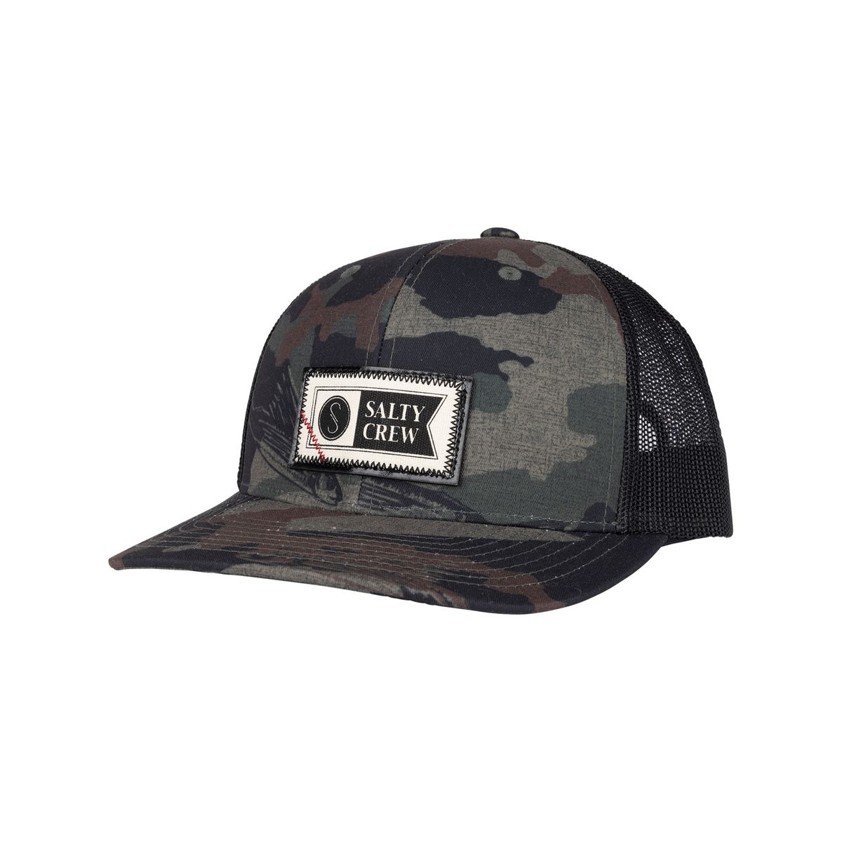 Salty Crew Topstitch Retro Trucker Cap Dark Camo