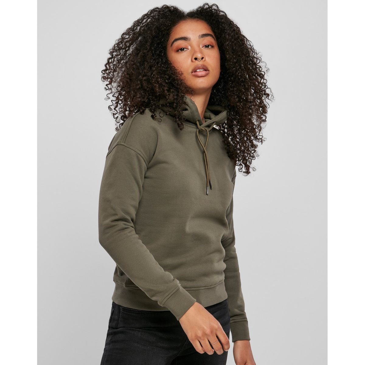 Urban Classics Ladies Organic Hoody Olive 3XL