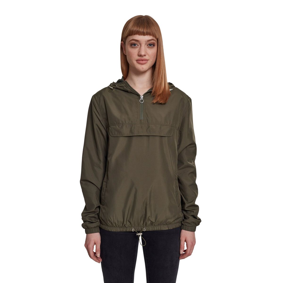 Urban Classics Anorak Dame Mørk Oliven