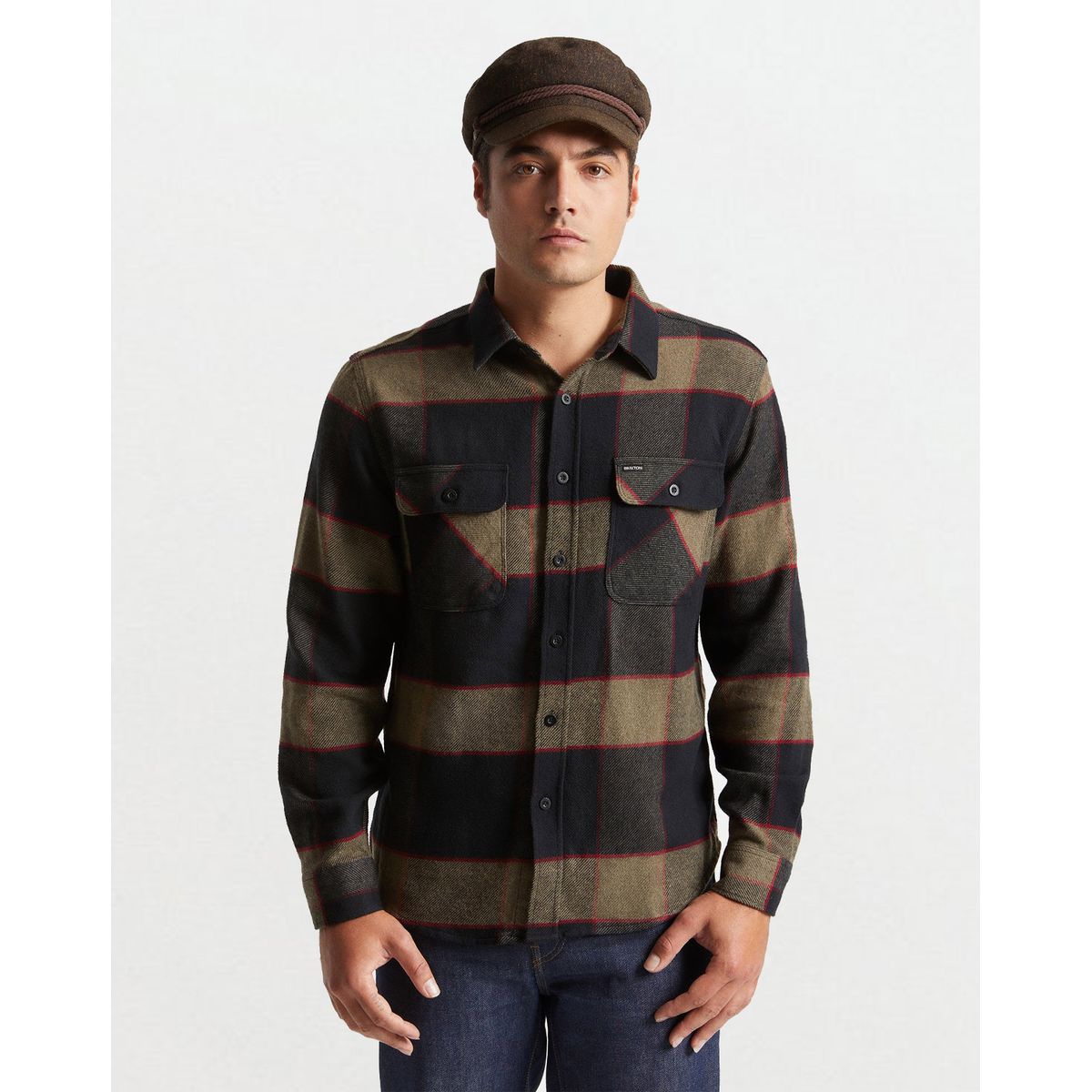 Brixton Bowery Langærmet Flannel Skjorte